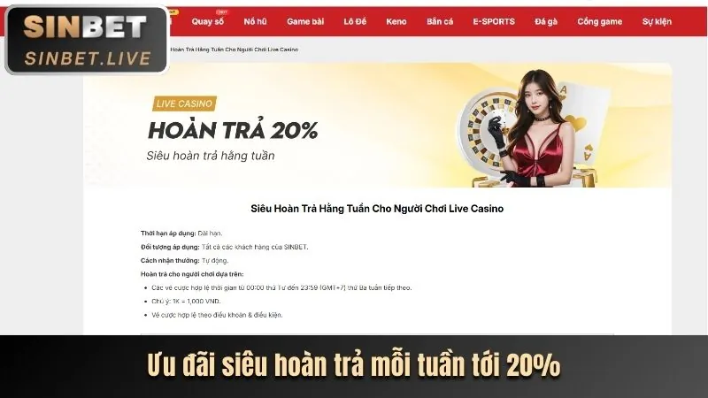 Hoàn trả không giới hạn tại vn58 win